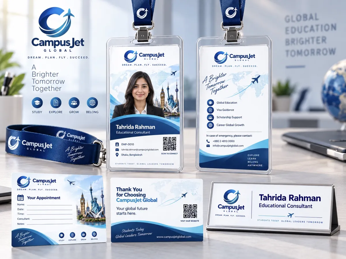 CampusJet Global student consultant identity materials